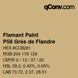 Color code: Flamant Paint - P58 Grès de Flandre | qconv.com