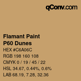 カラーコード: Flamant Paint - P60 Dunes | qconv.com