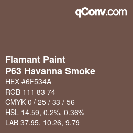 Farbcode: Flamant Paint - P63 Havanna Smoke | qconv.com