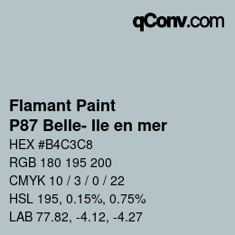 Farbcode: Flamant Paint - P87 Belle- Ile en mer | qconv.com