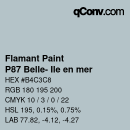 Code couleur: Flamant Paint - P87 Belle- Ile en mer | qconv.com