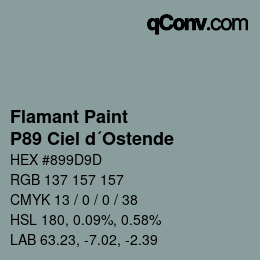 Code couleur: Flamant Paint - P89 Ciel d´Ostende | qconv.com
