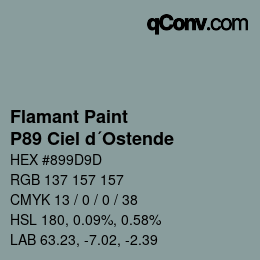 カラーコード: Flamant Paint - P89 Ciel d´Ostende | qconv.com