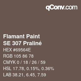 カラーコード: Flamant Paint - SE 307 Praliné | qconv.com