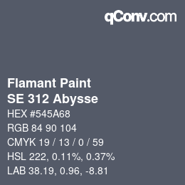 カラーコード: Flamant Paint - SE 312 Abysse | qconv.com