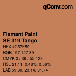 Código de color: Flamant Paint - SE 319 Tango | qconv.com