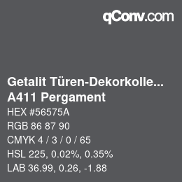 カラーコード: Getalit Türen-Dekorkollektion Uni - A411 Pergament | qconv.com