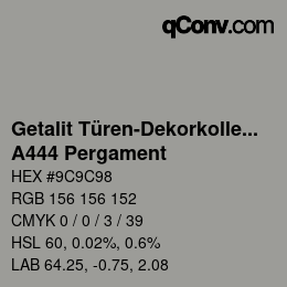 Farbcode: Getalit Türen-Dekorkollektion Uni - A444 Pergament | qconv.com