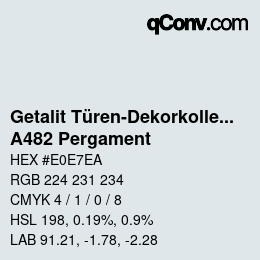 Farbcode: Getalit Türen-Dekorkollektion Uni - A482 Pergament | qconv.com