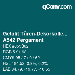 カラーコード: Getalit Türen-Dekorkollektion Uni - A542 Pergament | qconv.com