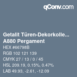 Color code: Getalit Türen-Dekorkollektion Uni - A880 Pergament | qconv.com