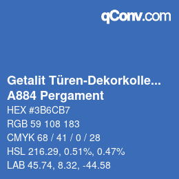 カラーコード: Getalit Türen-Dekorkollektion Uni - A884 Pergament | qconv.com