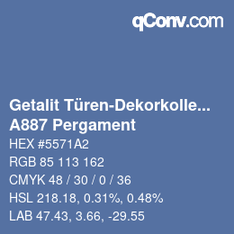 カラーコード: Getalit Türen-Dekorkollektion Uni - A887 Pergament | qconv.com