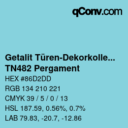 カラーコード: Getalit Türen-Dekorkollektion Uni - TN482 Pergament | qconv.com