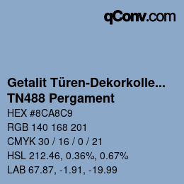 カラーコード: Getalit Türen-Dekorkollektion Uni - TN488 Pergament | qconv.com