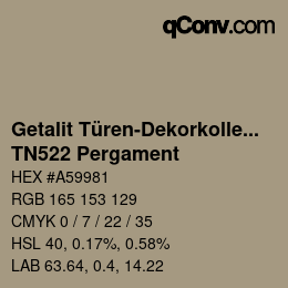 カラーコード: Getalit Türen-Dekorkollektion Uni - TN522 Pergament | qconv.com