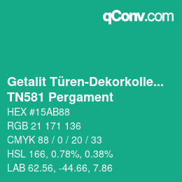 カラーコード: Getalit Türen-Dekorkollektion Uni - TN581 Pergament | qconv.com