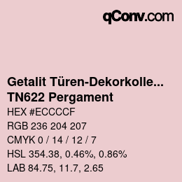 Farbcode: Getalit Türen-Dekorkollektion Uni - TN622 Pergament | qconv.com