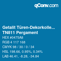 Farbcode: Getalit Türen-Dekorkollektion Uni - TN811 Pergament | qconv.com