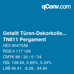 Farbcode: Getalit Türen-Dekorkollektion Uni - TN811 Pergament | qconv.com