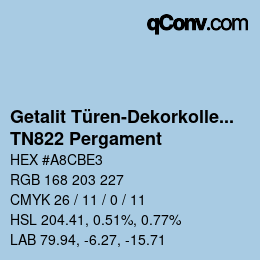 Farbcode: Getalit Türen-Dekorkollektion Uni - TN822 Pergament | qconv.com