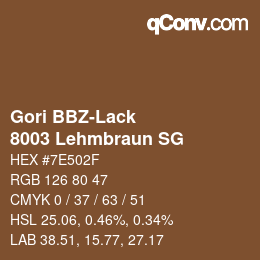 Farbcode: Gori BBZ-Lack - 8003 Lehmbraun SG | qconv.com