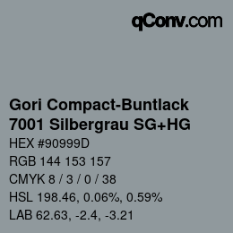 カラーコード: Gori Compact-Buntlack - 7001 Silbergrau SG+HG | qconv.com