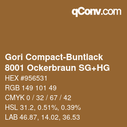 Farbcode: Gori Compact-Buntlack - 8001 Ockerbraun SG+HG | qconv.com