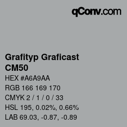 カラーコード: Grafityp Graficast - CM50 | qconv.com