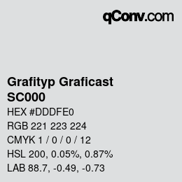 カラーコード: Grafityp Graficast - SC000 | qconv.com