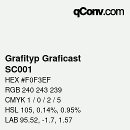 カラーコード: Grafityp Graficast - SC001 | qconv.com