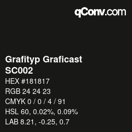 カラーコード: Grafityp Graficast - SC002 | qconv.com