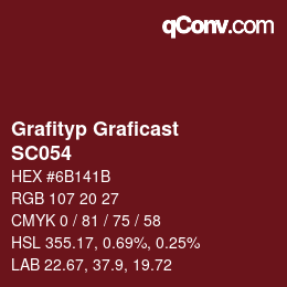 颜色代码: Grafityp Graficast - SC054 | qconv.com