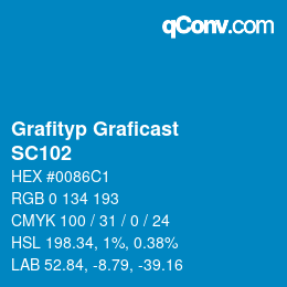 Code couleur: Grafityp Graficast - SC102 | qconv.com