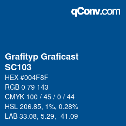颜色代码: Grafityp Graficast - SC103 | qconv.com