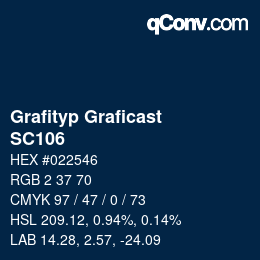 颜色代码: Grafityp Graficast - SC106 | qconv.com