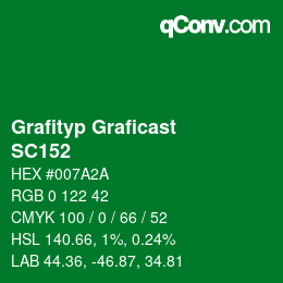 Code couleur: Grafityp Graficast - SC152 | qconv.com