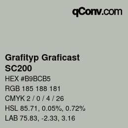 カラーコード: Grafityp Graficast - SC200 | qconv.com