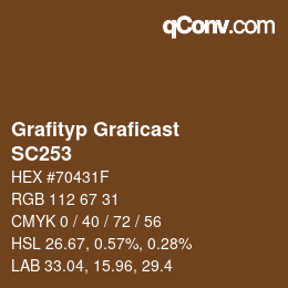 Code couleur: Grafityp Graficast - SC253 | qconv.com