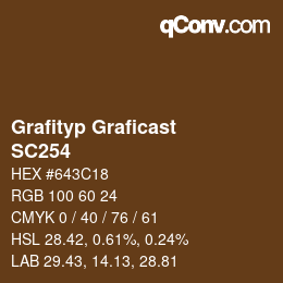 Code couleur: Grafityp Graficast - SC254 | qconv.com
