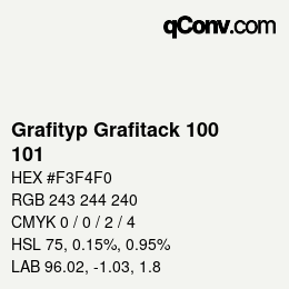 カラーコード: Grafityp Grafitack 100 - 101 | qconv.com