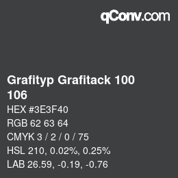 カラーコード: Grafityp Grafitack 100 - 106 | qconv.com