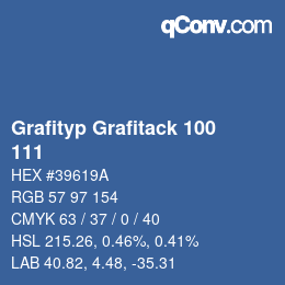 カラーコード: Grafityp Grafitack 100 - 111 | qconv.com