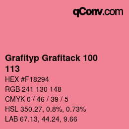 カラーコード: Grafityp Grafitack 100 - 113 | qconv.com