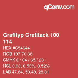 カラーコード: Grafityp Grafitack 100 - 114 | qconv.com