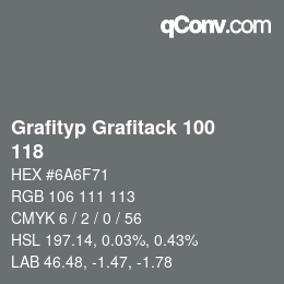カラーコード: Grafityp Grafitack 100 - 118 | qconv.com