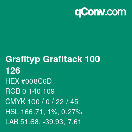 カラーコード: Grafityp Grafitack 100 - 126 | qconv.com
