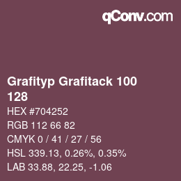 カラーコード: Grafityp Grafitack 100 - 128 | qconv.com