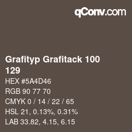 カラーコード: Grafityp Grafitack 100 - 129 | qconv.com