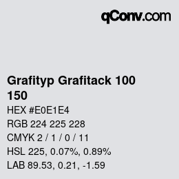 カラーコード: Grafityp Grafitack 100 - 150 | qconv.com